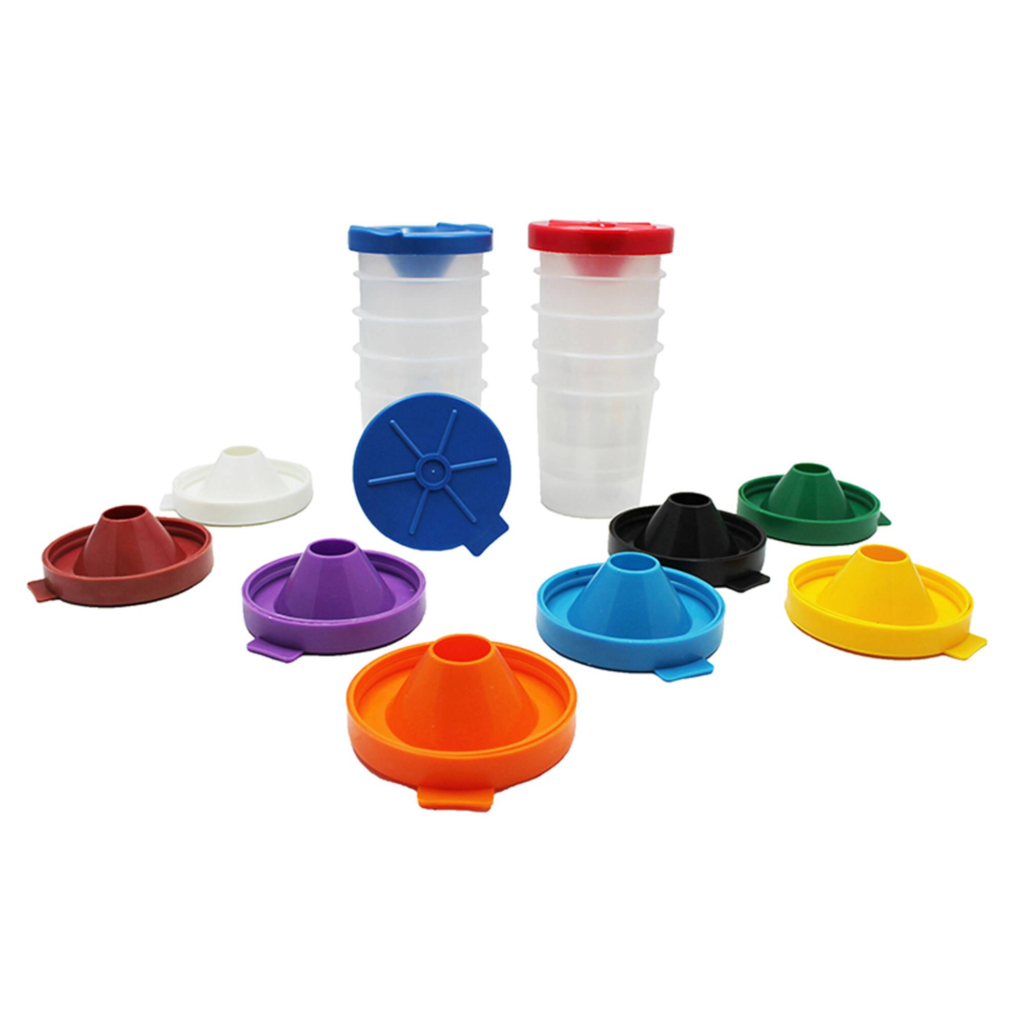 6 Packs: 10 ct. (60 total) Creativity Street® No-Spill Dual-Lid Paint Cups